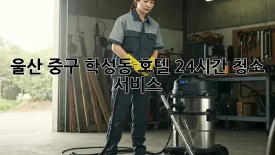 울산 중구 학성동 호텔 24시간 청소 서비스